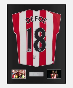 Framed Jermain Defoe Signed Sunderland Shirt 2016-17 Home [Classic]