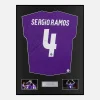Framed Sergio Ramos Signed Real Madrid Shirt 2016-17 Away [Classic]
