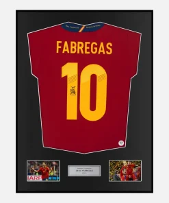 Framed Cesc Fabregas Signed Spain Shirt Home 10 [Classic]