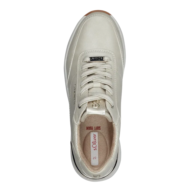 S.Oliver Womens Trainer 5-23613-43 Champagne - Image 3