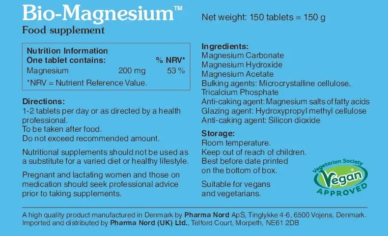 PHARMA NORD BIO MAGNESIUM CAPSULES X150 200mg - Image 2