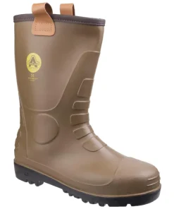 Amblers Safety FS95 Waterproof PVC Pull on Safety Rigger Boot Tan