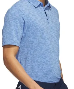 adidas Space Dye Short Sleeve Mens Golf Polo Shirt - Blue