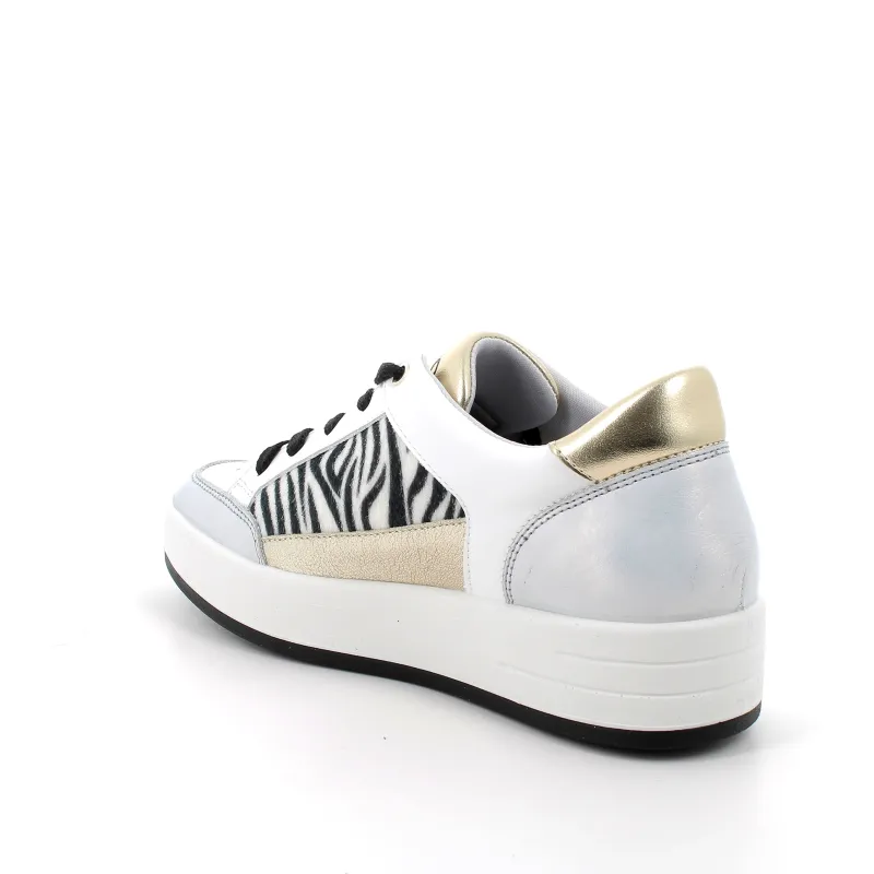 Igi & Co Womens Trainer 7655122 Argento/Bianco - Image 2