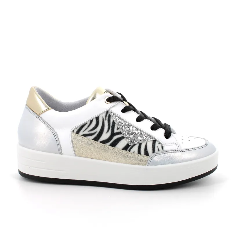 Igi & Co Womens Trainer 7655122 Argento/Bianco - Image 3