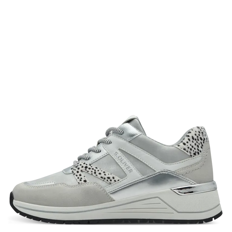 S Oliver Womens Trainer 5-2362 Silver Comb - Image 2