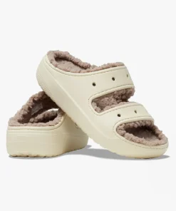 CROCS CLASSIC COZY SLIDER BONE