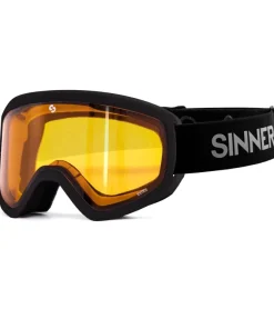 SINNER SENIOR  ESTES SKI GOGLE MATTE BLACK ORANGE LENS