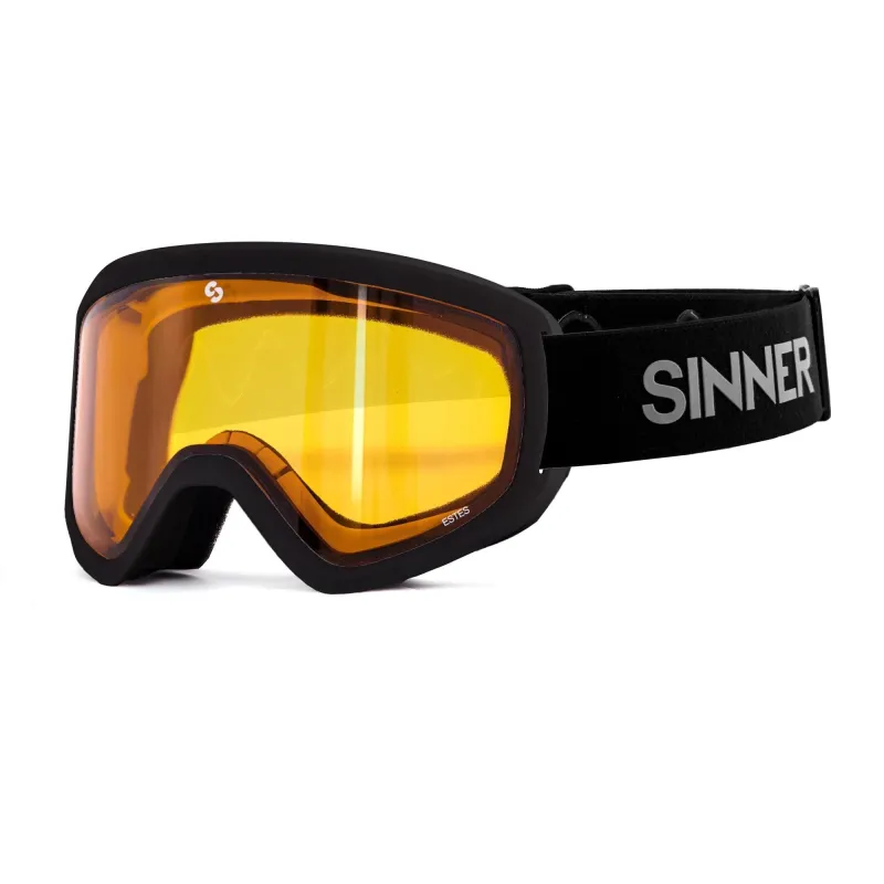 SINNER SENIOR ESTES SKI GOGLE MATTE BLACK ORANGE LENS