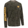 Caterpillar Trademark Banner Long Sleeve Tee Night Camo