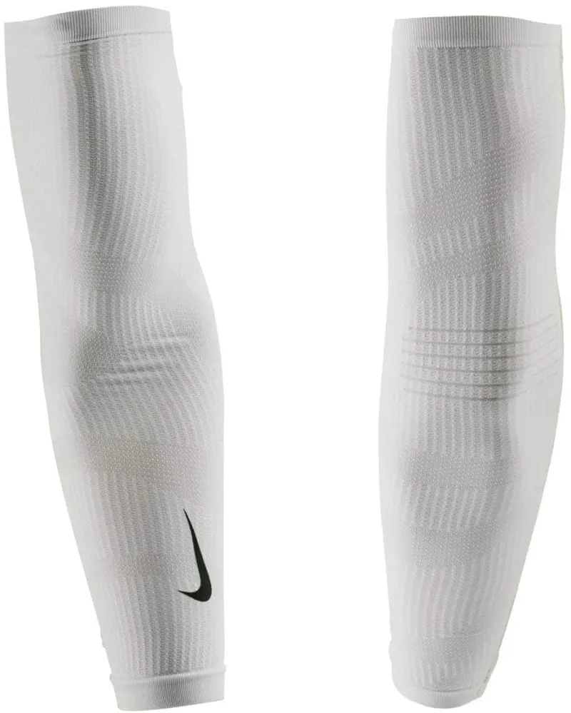 Nike Zoned Knit Running Arm Sleeves - White
