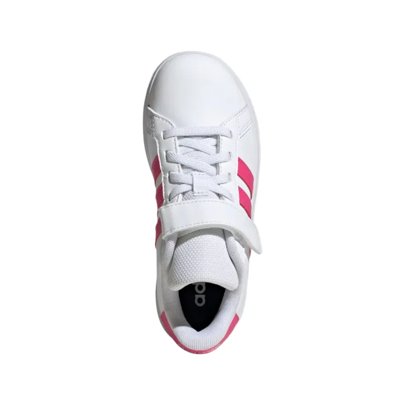 Adidas Girls Trainer Grand Court 2.0 EL C Cloud White/Pulse Magenta/Glow Blue - Image 2