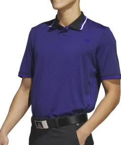 adidas PrimeKnit Short Sleeve Mens Golf Polo Shirt - Blue