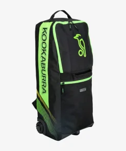 KOOKABURRA WD6000 WHEELIE DUFFLE BAG BLACK/GREEN