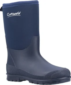 Cotswold Hilly Neoprene Kids Wellington Boot Navy