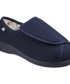 Celia Ruiz 300 Touch Fastening Slipper Wide Fit Navy