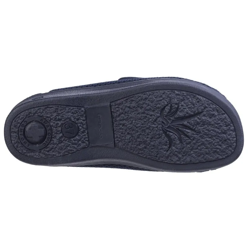 Celia Ruiz 300 Touch Fastening Slipper Wide Fit Navy - Image 2