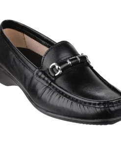 Cotswold Barrington Slip on Loafer Shoe Black