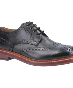 Cotswold Quenington Leather Goodyear Welt Lace Up Shoe Black