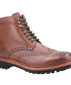 Cotswold Rissington Commando Goodyear Welt Lace Up Boot Brown