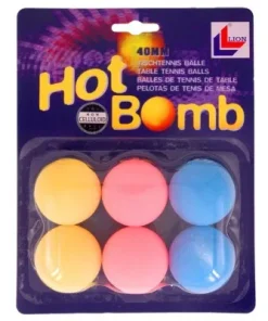 LION 40+ TABLE TENNIS BALL HOT BOMB PACK 6
