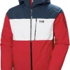 HELLY HANSEN MENS GRAVITY SKI JACKET RED/NAVY/WHITE
