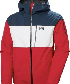 HELLY HANSEN MENS GRAVITY SKI JACKET RED/NAVY/WHITE
