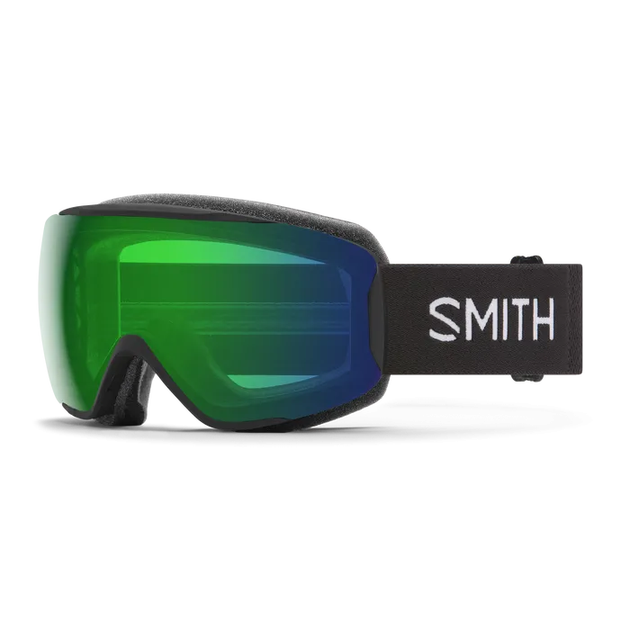 SMITH ADULT MOMENT SMALL FIT SKI GOGGLE BLACK GREEN S2