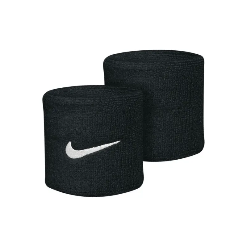 Nike Unisex Wristbands Swoosh Black/White