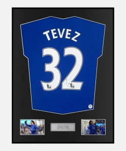 Framed Carlos Tevez Signed Manchester United Shirt 2008-09 Third away [Classic]