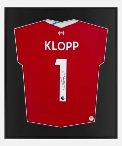 Framed Signed Klopp Liverpool Shirt, Red 2020-21 [Lite]