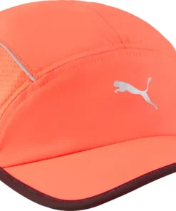 Puma Runner Short Visor 5 Panel Running Cap - Red