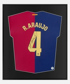 Framed Araujo Signed Shirt, Barcelona Home Kit [Lite]