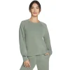 Skechers Womens Sweatshirt Skechluxe Elevate Crewneck Taupe/Olive