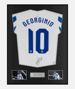 Framed Georginio Rutter Signed Brighton Shirt Home [Classic]