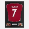 Framed James Milner Signed Liverpool Shirt 2019-20 Home [Classic]