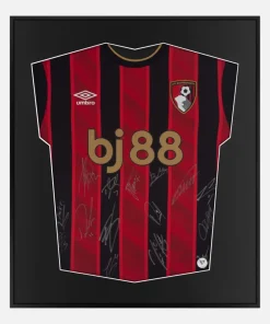 Framed Bournemouth Signed Shirt, Squad Autographs Official Kit [Lite]