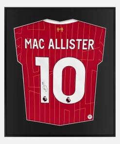 Framed Alexis Mac Allister Signed Liverpool Shirt 2024-25 Home [Lite]