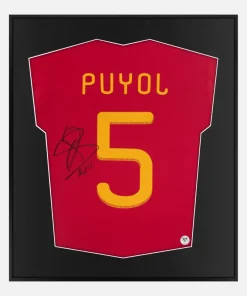 Framed Puyol Signed Shirt, Spain World Cup Winners [Lite]