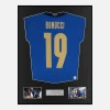 Framed Leonardo Bonucci Signed Italy Shirt Euro 2020 Winners [Classic]