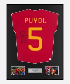 Framed Carles Puyol Signed Spain Shirt 2010 World Cup [Classic]