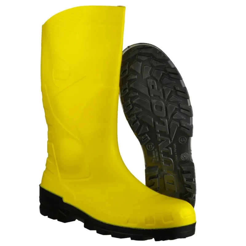Dunlop Devon Full Safety Wellington Yellow/Black - Image 2