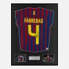 Framed Cesc Fabregas Signed Barcelona Shirt 2011-12 Home [Classic]