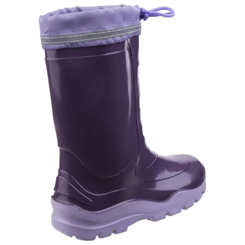 Group Five Splish Slip on Childrens Wellington Liliac - Image 3