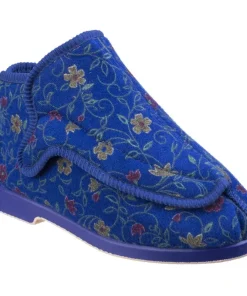 GBS Rhona Ladies Extra Wide Fit Slipper Blue