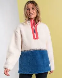 SALTROCK LADIES BATTAMS WHITE 1/4 ZIP FLEECE - Image 3