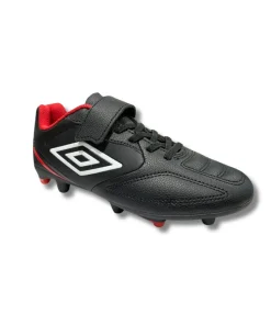 Umbro Junior Football Boot Classico XIII FG VE Black/White/Vermillion