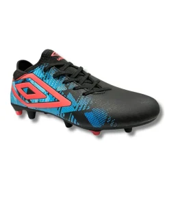 Umbro Junior Football Boot Formation III IRL FG Black/Coral Paradise/Light Blue