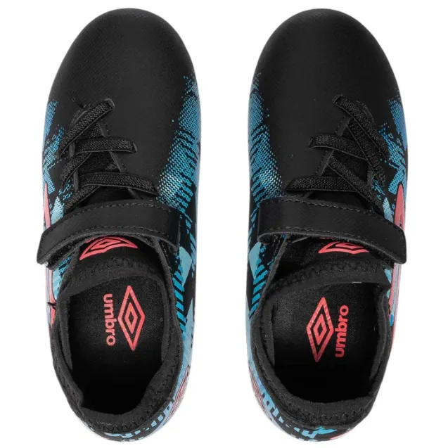 Umbro Kids Football Boot Formation III IRL FG VE Black/Coral Paradise/Light Blue - Image 2