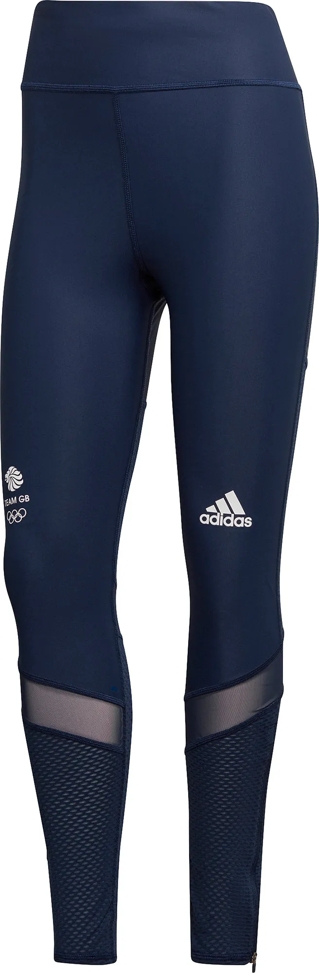 adidas Team GB Womens 7/8 Running Tights - Blue - Image 3